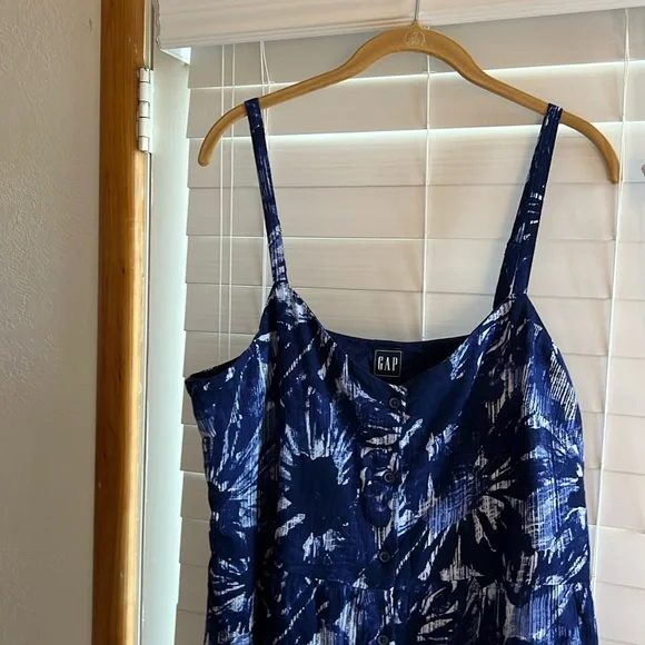 navy blue gap dress NWT Gap Squareneck Smocked Midi Dress Size XS Petite Navy Blue Satin